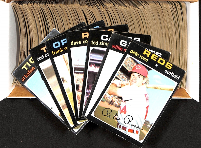 Lot of 250 1971 Topps Baseball Cards w. Pete Rose