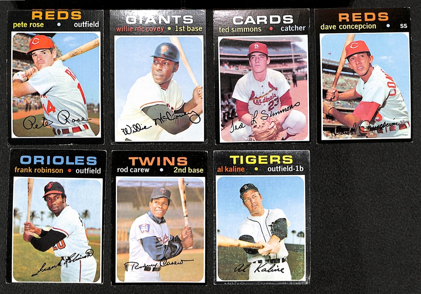 Lot of 250 1971 Topps Baseball Cards w. Pete Rose