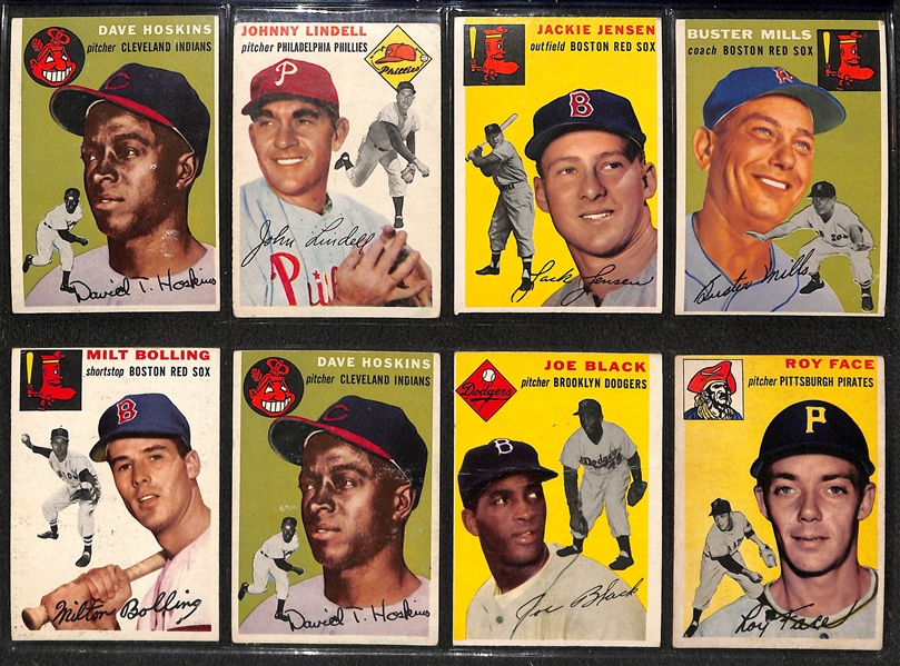 Lot of 76 Assorted 1954 Topps Baseball Cards w. Billy Herman