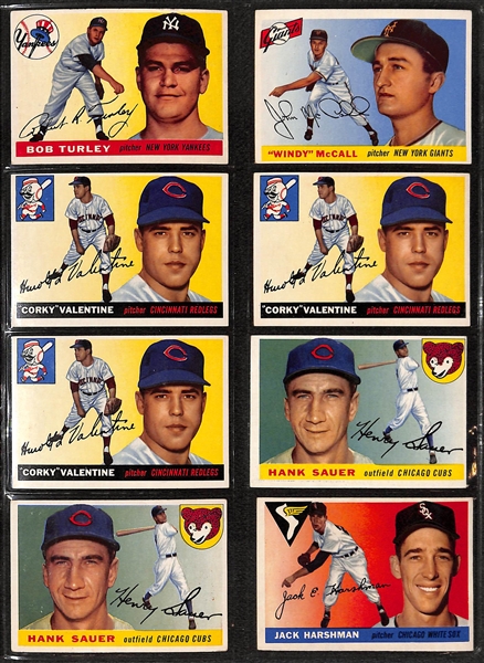 Lot of 71 Assorted 1955 Topps Baseball Cards w. Billy Herman