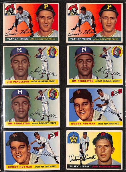 Lot of 71 Assorted 1955 Topps Baseball Cards w. Billy Herman