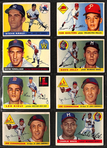 Lot of 71 Assorted 1955 Topps Baseball Cards w. Billy Herman