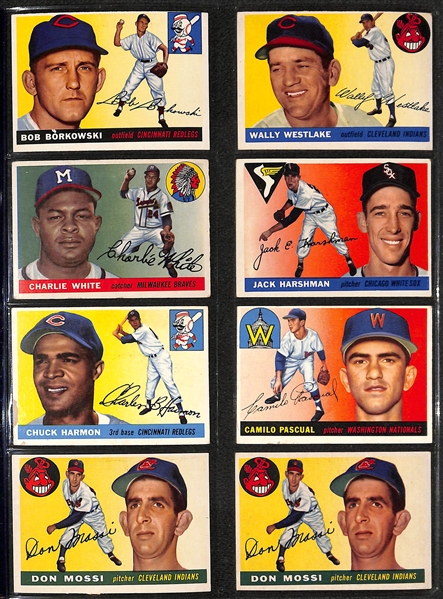 Lot of 71 Assorted 1955 Topps Baseball Cards w. Billy Herman