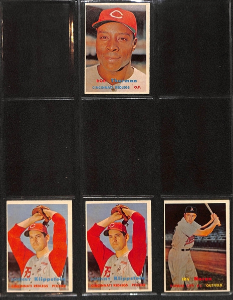 Lot of 58 (1957 & 1961) Topps Baseball Cards w. Walt Dropo