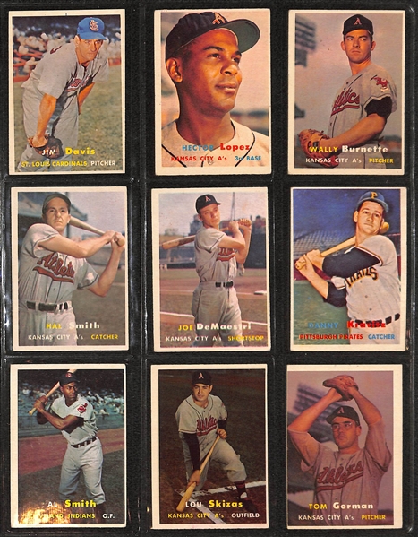 Lot of 58 (1957 & 1961) Topps Baseball Cards w. Walt Dropo