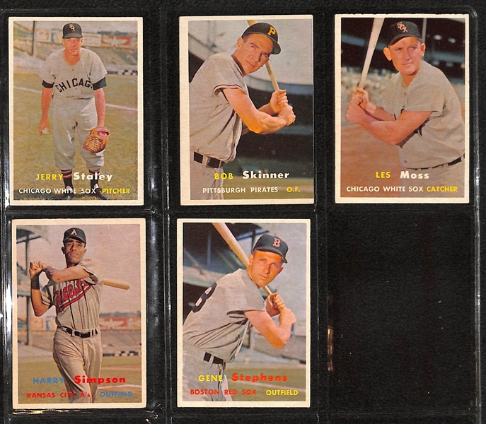 Lot of 58 (1957 & 1961) Topps Baseball Cards w. Walt Dropo