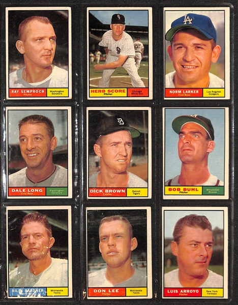 Lot of 58 (1957 & 1961) Topps Baseball Cards w. Walt Dropo