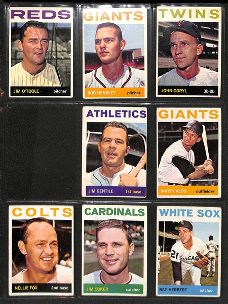 Lot of 200 Topps Baseball Cards (1958-1964) w. Don Newcombe