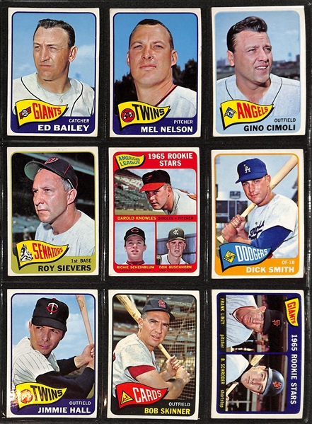 Lot of 300 Topps Baseball Cards (1965-1967) w. Nellie Fox