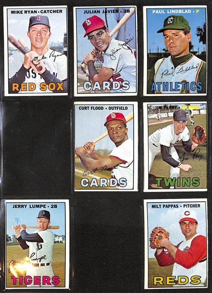 Lot of 300 Topps Baseball Cards (1965-1967) w. Nellie Fox