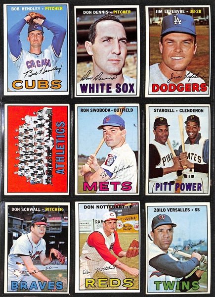 Lot of 300 Topps Baseball Cards (1965-1967) w. Nellie Fox