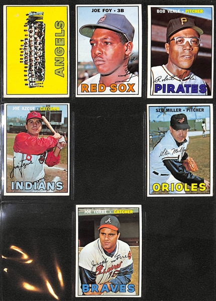 Lot of 300 Topps Baseball Cards (1965-1967) w. Nellie Fox