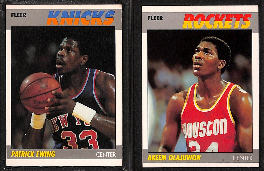 Nice Lot of (18) Fleer Star Cards /Stickers 1987-88 & 1988-89 w. (Jordan, Barkley, Drexler, Ewing, Olajuwon)