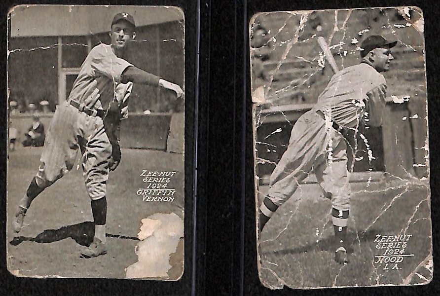 Lot of (15) 1923-1924 Zeenut Pacific Coast League Baseball Cards