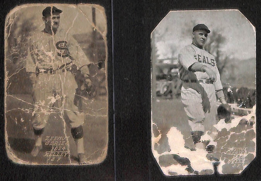 Lot of (15) 1923-1924 Zeenut Pacific Coast League Baseball Cards