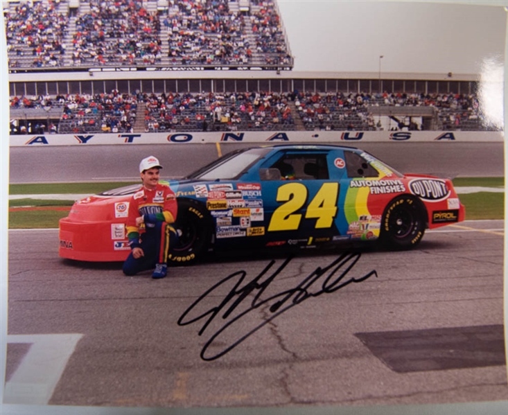 Lot of 2 Jeff Gordon Signed 8x10 Photos