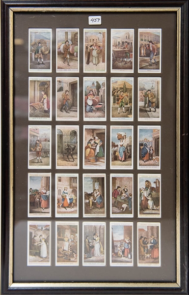 Set of 50 1916 Cries Of London Framed Card Set