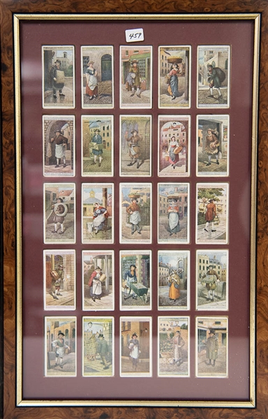 Set of 50 1916 Cries Of London Framed Card Set