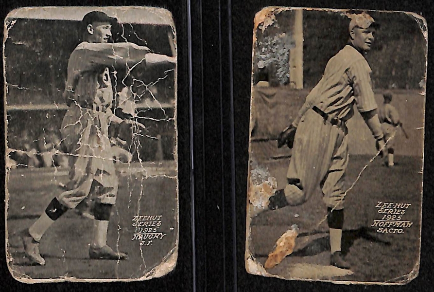 Lot of (14) 1925-1926 Zeenut Pacific Coast League Baseball Cards (w/ HOFer Lefty O'Doul Rookie)