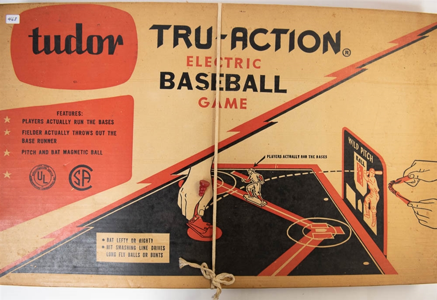 Lot of 2 Vintage Electric Baseball Games - 1950s Tudor Tru-Action Baseball Game & Jim Prentice