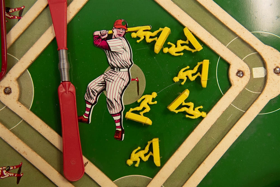 Lot of 2 Vintage Electric Baseball Games - 1950s Tudor Tru-Action Baseball Game & Jim Prentice