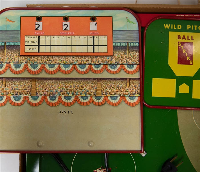 Lot of 2 Vintage Electric Baseball Games - 1950s Tudor Tru-Action Baseball Game & Jim Prentice
