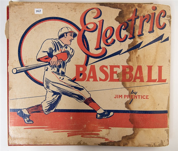 Lot of 2 Vintage Electric Baseball Games - 1950s Tudor Tru-Action Baseball Game & Jim Prentice