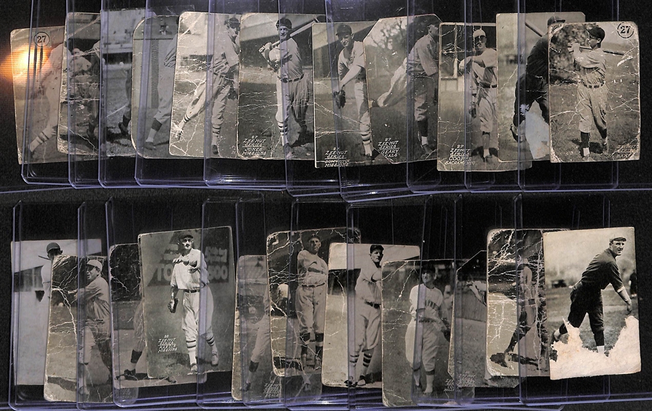 Lot of (22) 1927-1928 Zeenut Pacific Coast League Baseball Cards