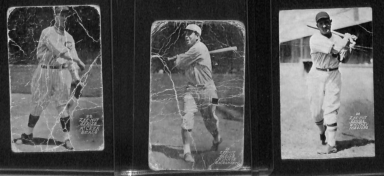 Lot of (22) 1927-1928 Zeenut Pacific Coast League Baseball Cards