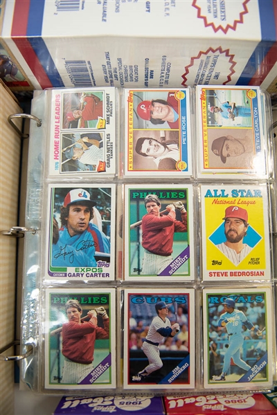 Large lot of Baseball Card Sets (w. 1984 Topps) and a Set of 1987 Topps Uncut Sheets