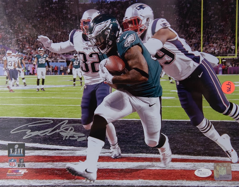 Corey Clement Signed 11x14 Super Bowl Photo - JSA