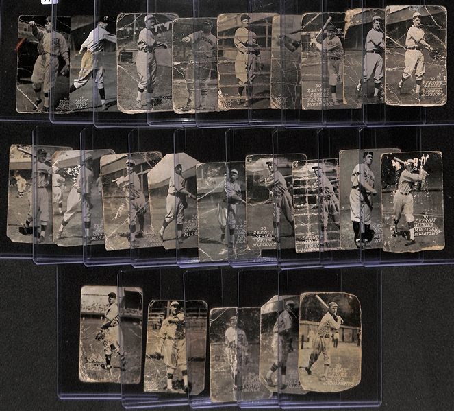 Lot of (23) 1929-1930 Zeenut Pacific Coast League Baseball Cards
