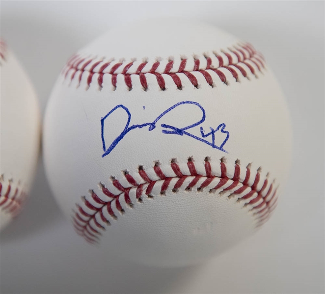 Lot of 2 Phillies Prospect Darick Hall Signed MLB Baseballs