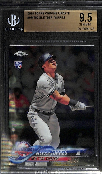 Lot of 3 Gleyber Torres BGS 9.5 Graded Rookie Cards