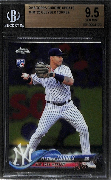 Lot of 3 Gleyber Torres BGS 9.5 Graded Rookie Cards