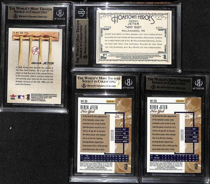 Lot of 4 Derek Jeter BGS 9.5 Graded Cards