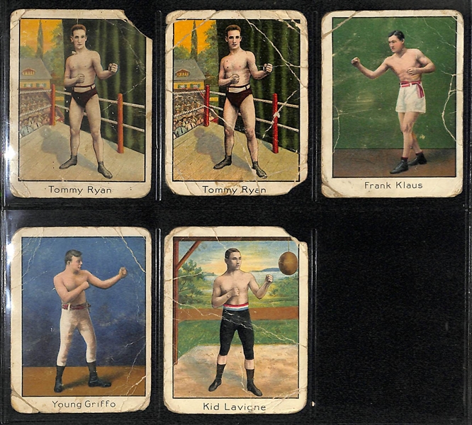 Lot of 32 1910 T220 Mecca & Tolstoi Boxing Cards w. James Corbett