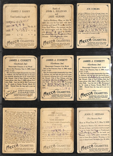Lot of 32 1910 T220 Mecca & Tolstoi Boxing Cards w. James Corbett