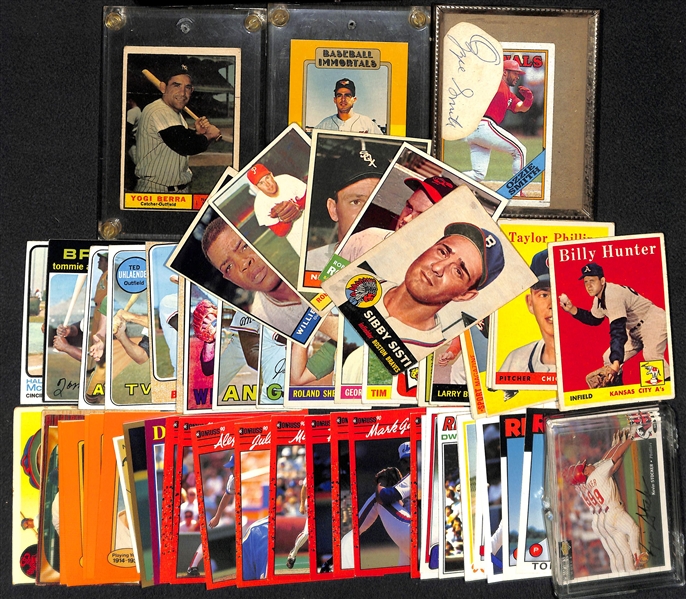 Lot of 65 Assorted Baseball Cards (1953-1990) w. 1961 Willie Mays