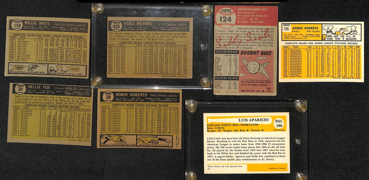 Lot of 65 Assorted Baseball Cards (1953-1990) w. 1961 Willie Mays