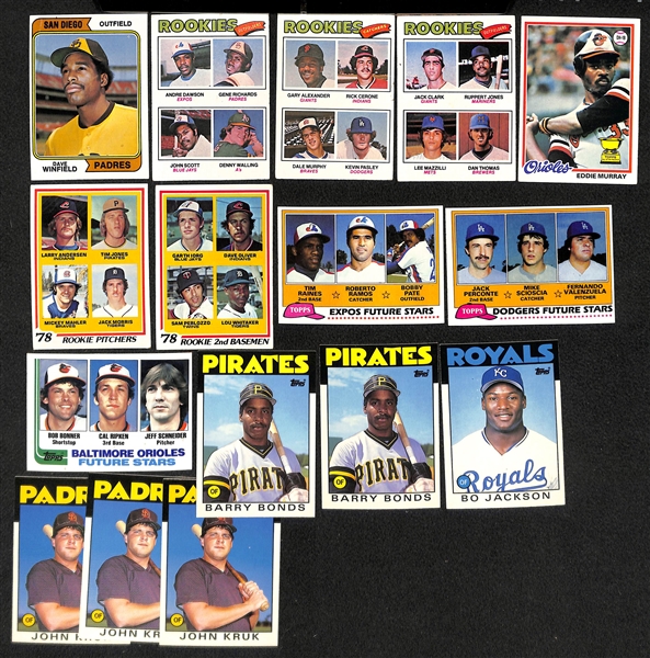 Baseball & Football Rookie Card Lot w. Dave Winfield