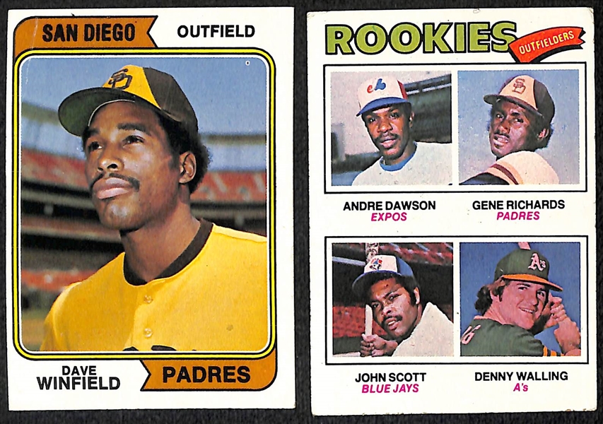 Baseball & Football Rookie Card Lot w. Dave Winfield