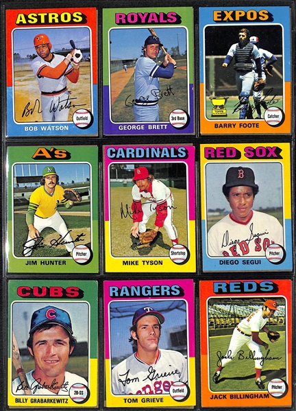 1975 Topps Baseball Complete Card Set (Yount & Brett Rookies)