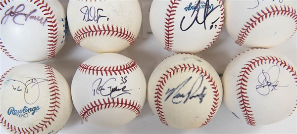 Lot of (12) Signed Baseballs (Red Sox, Twins, Tigers) w. K. Youkilis,  (2) Denard Spann