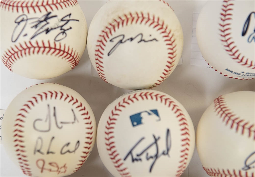 Lot of (13) Signed Baseballs - w/ Mark Buehrle, Ruben Amaro Sr., Chris Coste (AS Ball)