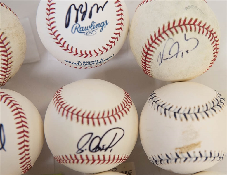 Lot of (13) Signed Baseballs - w/ Mark Buehrle, Ruben Amaro Sr., Chris Coste (AS Ball)