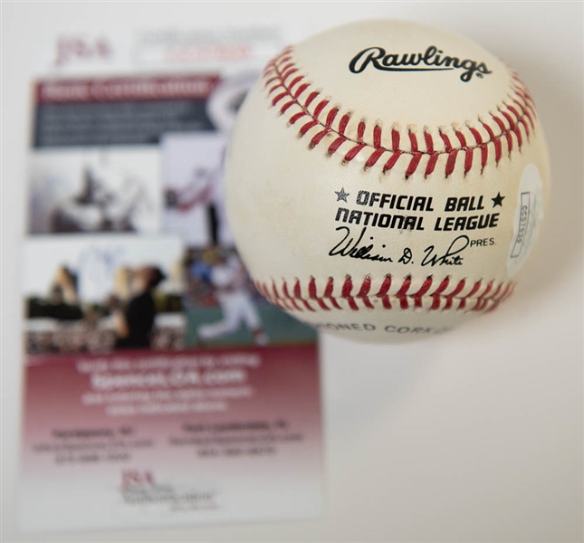 Barry Bonds Signed National League Baseball - JSA