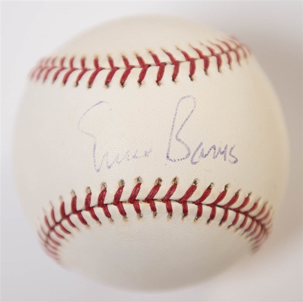 Stan Musial & Ernie Banks Signed Baseballs - JSA