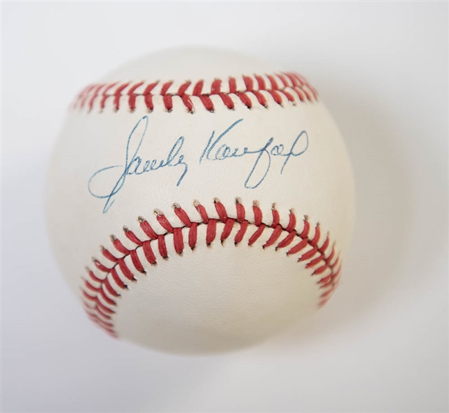 Sandy Koufax Signed National League Baseball - JSA LOA