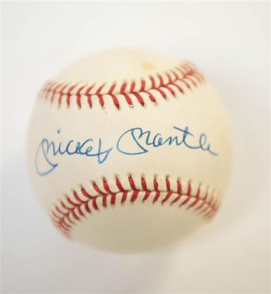 Mickey Mantle Signed American League Baseball - JSA LOA